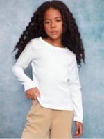 Girls Clothes 2 Piece Outfit Ribbed T-Shirt Top + Cargo Pants, Girls Fall Clothing Set, Sizes 5-16 Years - Image 5