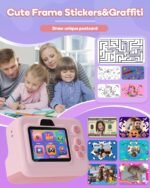 Kids Camera Instant Print,1080P Kids Instant Cameras That Print Photos,Christmas Birthday Gifts for Girls Age 3-12,Portable Toy for 3 4 5 6 7 8 9 10 Year Old Girls Boys Pink - Image 4