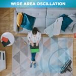 Comfort Zone Electric Oscillating Pedestal Fan, Stand Fan, 16 inch, 3 Speed, 90 Degree Oscillating Head, Adjustable Height and Tilt, Airflow 7.48 ft/sec, Ideal for Home, Bedroom & Office, CZST161BTEBK - Image 4