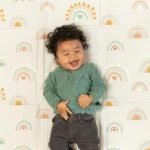 Infantino Foldable Soft Foam Play Mat, Baby Play Mat for Tummy Time & Floor Play, Lightweight, Easy to Store, Wipeable, Rainbows - Image 8