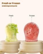 2 Packs Baby Fruit Feeder & Freezer Tray Combo, Push Pop Baby Food Feeder to Safely Introduce New Foods, Fresh & Frozen Food Silicone Feeder, 100% Food Grade, BPA Free - Image 6