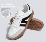 LUCKY STEP Women Classic Retro Gum Sole Fashion Sneakers Casual Tennis Skate Shoe Genuine Leather Walking Footwear Anti Slip Trainers - Image 4