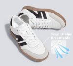 LUCKY STEP Women Classic Retro Gum Sole Fashion Sneakers Casual Tennis Skate Shoe Genuine Leather Walking Footwear Anti Slip Trainers - Image 5