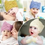 Century Star Newborn Girls Hats Baby Hat and Mitten Set Big Bow Knit Infant Headbands Winter Baby Hat for Girls - Image 7