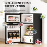 Antarctic Star Compact Refrigerator with Freezer,2 Door Mini Fridge,Adjustable Shelf,Small Fridge for Bedroom Office Dorm Kitchen,3.2 Cu.Ft.BLACK - Image 3