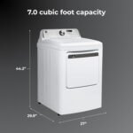 Kenmore 7.0 cu. ft. Front Load Gas Dryer - with Guard to Reduce Wrinkles & Static - Smart Sensor Drying - LED - White - Image 3