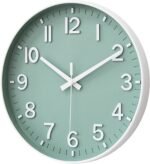 HZDHCLH Wall Clocks Battery Operated,Wall Clock Green,8 inch Wall Clock Silent Non Ticking Modern 3D Numbers for Kitchen Bedroom Living Room Office Classroom Decor - Image 3
