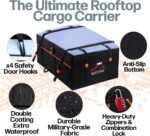 RoofPax Expandable 15/19 cft. Car Rooftop Cargo Carrier Bag Waterproof Storage Including Double Zippers, Heavy-Duty Tie-Down Straps fit Cars with/Without Roof Top Rack or Side Rails - Image 5