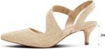 mysoft Women's Dress Shoes Low Heels 2 inch Kitten Pumps Slingback Wedding Party Medium/Wide Width Shoes - Image 4
