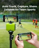 XbotGo Chameleon AI Auto Sports Action Camera - 4K 60FPS Soccer Camera and Basketball Tracking Camera for Team Sports, Live Streaming, No Subscription, Works with iOS & Android (Lava Graphite) - Image 3