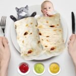 Tortilla Blanket, Baby Burritos Swaddle Blanket, Taco Blanket for Newborn Toddler, 285 GSM Soft Flannel Wearable Wrap Funny Gifts for Baby Shower Boy Girl 0-3 6 9 Months - Image 3