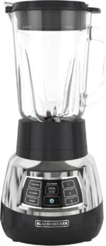 BLACK+DECKER BL1400DG-P Quiet Stainless Steel Blender with Cyclone Glass Cup - Image 3