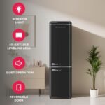 Frigidaire RETRO 9.2 Cubic Foot Fridge with Bottom Mount Freezer, 9.2 cu. ft, BLACK - Image 4