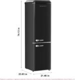 Frigidaire RETRO 9.2 Cubic Foot Fridge with Bottom Mount Freezer, 9.2 cu. ft, BLACK - Image 6