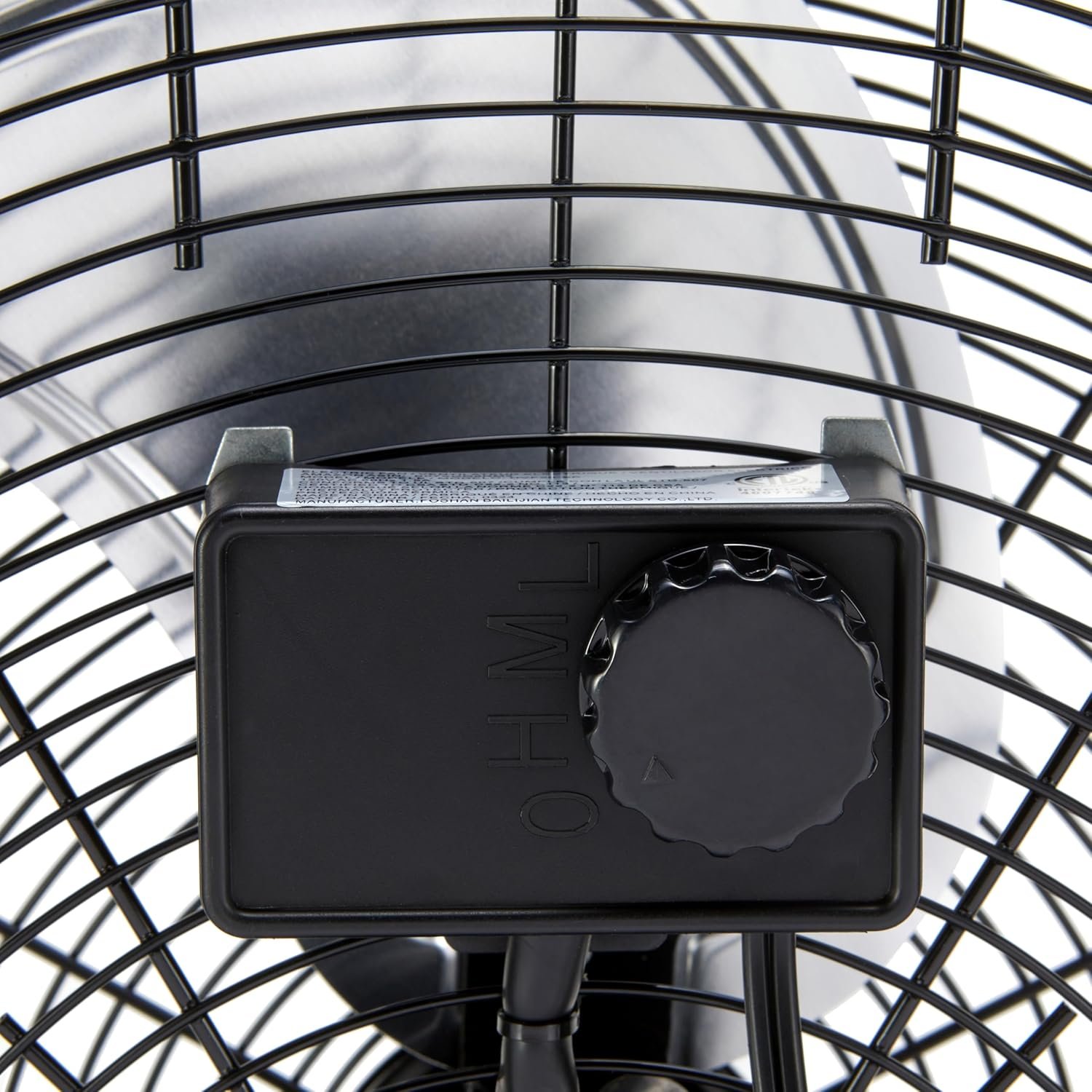 Amazon Basics 20" High Velocity Industrial Fan, Floor Fan, with 3 Speeds, Tilt Head, ETL-Listed Safety Compliance, Metal Housing/Blades, Ideal for Industrial/Commercial Space/Garage/Gym, 125W, Black - Image 5