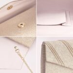 Larcenciel Women's Evening Handbags, Glitter Envelope Clutch Purses, Formal Ladies bag for Date Night Out Party,8.7×4.3x2.4in - Image 7