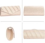 Larcenciel Women's Evening Handbags, Glitter Envelope Clutch Purses, Formal Ladies bag for Date Night Out Party,8.7×4.3x2.4in - Image 8
