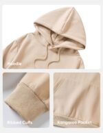 JMIERR Mens Casual Cotton Hooded Collar Drawstring Hoodies Pullover Sweatshirts Casual Long Sleeve Shirts - Image 5