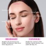 10-Colors Highlighter and Contour Kit: 2 In 1 Face Highlighter Contour Makeup Kit - Buildable Contour Powder Palette - Waterproof Long-Lasting Highlighter Palette - Image 5