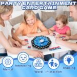 Word Game Family Board Game with Digital Display Timer and 2 Categories Modes Fun Fast-Paced 24-Letter Game for Learning Party Interactive (Blue) - Image 5