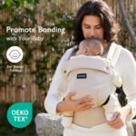 Momcozy Baby Carrier - Ergonomic, Cozy and Lightweight Carrier for 7-44lbs, Effortless to Put On, Ideal for Hands-Free Parenting, Enhanced Lumbar Support, Purehug for Infant to Toddler, Khaki - Image 3