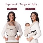 Momcozy Baby Carrier - Ergonomic, Cozy and Lightweight Carrier for 7-44lbs, Effortless to Put On, Ideal for Hands-Free Parenting, Enhanced Lumbar Support, Purehug for Infant to Toddler, Khaki - Image 4