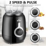 Bear Blender, 2025 New 700W Smoothie Countertop Blender with 40oz Cup for Shakes and Smoothies, 3-Speed for Crushing Ice, Puree and Frozen Fruit with Autonomous Clean - Image 3