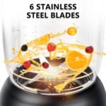 Bear Blender, 2025 New 700W Smoothie Countertop Blender with 40oz Cup for Shakes and Smoothies, 3-Speed for Crushing Ice, Puree and Frozen Fruit with Autonomous Clean - Image 7