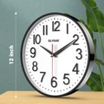 Wall Clock 12 Inches Non-Ticking Wall Clocks Battery Operated Large Easy to Read with Stereoscopic Dial Ultra-Quiet Movement Quartz for Office Classroom School Home Bedroom Kitchen - Image 3