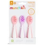 Munchkin® Gentle Dip™ Baby Spoons for Self Feeding and Baby Led Weaning, 3 Pack, Pink/Purple - Image 7