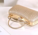 Covelin Evening Bag Sparkling Frosted Purses for Women Lady Shiny Party Elegant Handbag Wedding Bag with Chain - Image 5
