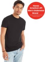 Hanes Mens Undershirt Packs, Stay-Tucked Soft Cotton Undershirts, Best Undershirts for Men, White/Black/Asstd Multipacks - Image 3