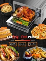 Nuwave Bravo XL Pro Air Fryer Toaster Oven with Grill Combo, 2025 New Ultra-Fast Convection System, 35% Crispier, 2X More Even, 142 Presets, 50-500F, Smarter Probe, PFAS Free, 30QT, Stainless Steel - Image 3
