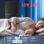 WANAI 5.0 Cu.Ft Fridge with Freezer, Dual Door Refrigerator with 7 Settings Temperature Adjustable, Small Fridge for Dorm Office Apartment and Home, Black - Image 5