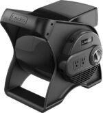 Lasko Portable Utility Fan, 12” 289 CFM Pivoting High Velocity Air Mover Blower Fan, 3 Speeds, 2 Accessory Outlets 120V, Black, U12104 - Image 6