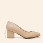 DREAM PAIRS Women's Pumps Low Chunky Block Heel Dress Shoes Closed Round Toe Comfortable Heels - Image 3
