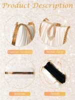 Gold Clutch Purses for Women - Elegant Sparkling evening bags for Wedding Galas, Prom Nights, Cocktail Parties& Formal Events - Image 5