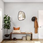 Black Asymmetrical Mirror Irregular Oval Wall Mirror Modern Wood Frame Unique Shape Wall Mounted Vanity Artistic Mirror Decorative for Living Room Bedroom Bathroom Entryway Large 16"x12" - Image 6