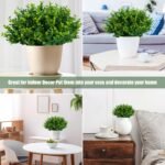 Lnoicy Artificial Greenery Plants Outdoor UV Resistant Fake Plants Boxwood Shrubs Grass,20 Bundles for Farmhouse Home Garden Office Patio Backyard Wedding and Indoor Outdoor Decoration - Image 6