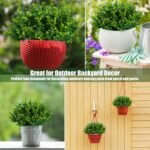 Lnoicy Artificial Greenery Plants Outdoor UV Resistant Fake Plants Boxwood Shrubs Grass,20 Bundles for Farmhouse Home Garden Office Patio Backyard Wedding and Indoor Outdoor Decoration - Image 7