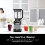 Ninja Blender, Compact Kitchen System, 1200W, 3 Functions for Smoothies, Dough & Frozen Drinks with Auto-IQ, 72-oz.* Blender Pitcher, 40-oz. Processor Bowl & 18-oz. Single-Serve Cup, Grey, AMZ493BRN - Image 6