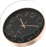 Silent Wall Clock 12 Inch Non-Ticking Wall Clocks Battery Operated for Living Room Decor Modern Wall Clock for Home/Bedroom/Office/Classroom/School/(Rose Gold) - Image 3