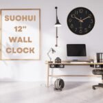 Silent Wall Clock 12 Inch Non-Ticking Wall Clocks Battery Operated for Living Room Decor Modern Wall Clock for Home/Bedroom/Office/Classroom/School/(Rose Gold) - Image 8