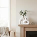 Carrot's Den Donut Vase, Set of 2 - White Large Ceramic Vase - Minimalist Nordic, Hollow | Table Centerpiece, Olive Plant, Wedding, Living Room, Bookshelf, Office, Modern Home, Entryway, Console - Image 4