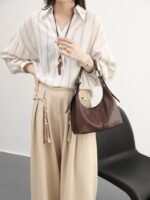 NIUEIMEE ZHOU Hobo Bags for Women Soft Vegan Leather Crescent Shoulder Handbag Slouchy Tote Crossbody Purses - Image 7