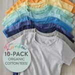 HonestBaby Baby Toddler & Kids' 100% Organic Cotton Short Sleeve T-Shirts (10-Pack) - Image 4