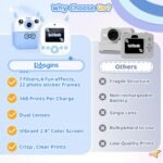 Kids Camera Instant Print, Birthday for Kids Age 3-12, Selfie Digital Camera with 1080P Video & 2.4" Screen, Toddler Camera for 4 5 6 7 8 9 Year Old Boys Girls(Blue) - Image 6