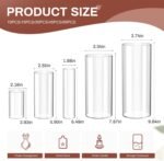 10 Pack Glass Cylinder Vase for Centerpieces, Clear Flower Glass Vases for Wedding Decorations, Hurricane Floating Candle, Holder for Table Centerpiece Wedding Home Décor - Image 3