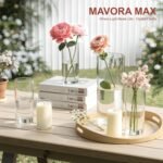 10 Pack Glass Cylinder Vase for Centerpieces, Clear Flower Glass Vases for Wedding Decorations, Hurricane Floating Candle, Holder for Table Centerpiece Wedding Home Décor - Image 4