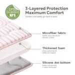 Mallify Baby Play Mat 50"x50", Non-Slip Baby Mat for Floor, Soft Thicker Playpen Mat, Portable Playmat, Crawling Mat for Infants, Babies, Toddlers, Activity Mat, Pink - Image 5